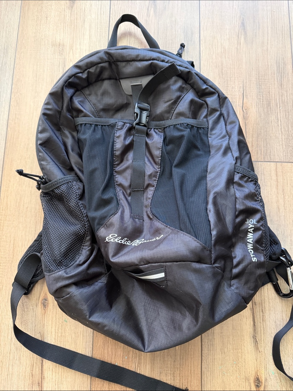 Eddie Bauer Black Packable Stowaway Backpack